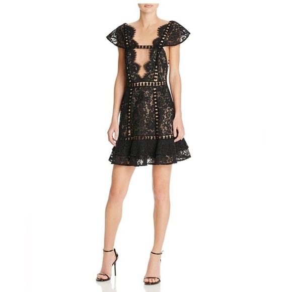 For love and lemons emorie lace black dress size M - Picture 1 of 9